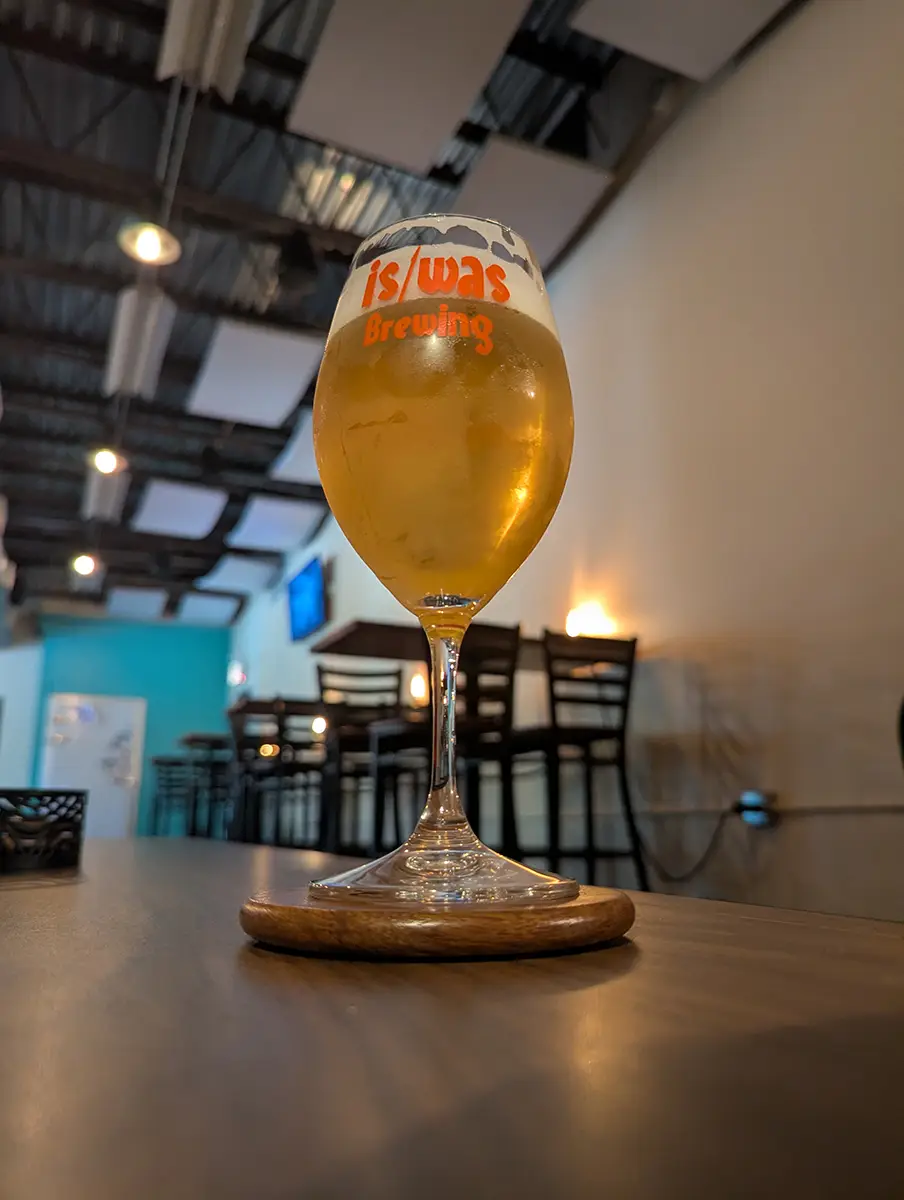 Creepies elderflower and bitter orange saison at is/was brewing